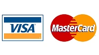 Visa and Mastercard payment logos